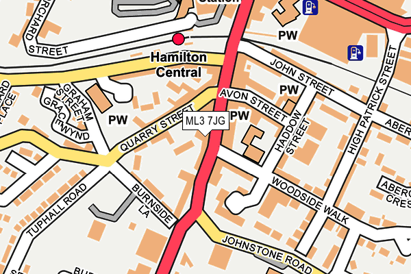 ML3 7JG map - OS OpenMap – Local (Ordnance Survey)