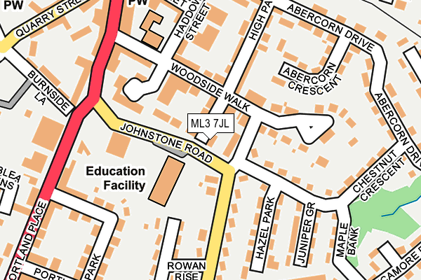 ML3 7JL map - OS OpenMap – Local (Ordnance Survey) ML3 7JL map - OS OpenMap – Local (Ordnance Survey)