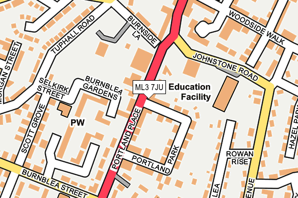 ML3 7JU map - OS OpenMap – Local (Ordnance Survey) ML3 7JU map - OS OpenMap – Local (Ordnance Survey)
