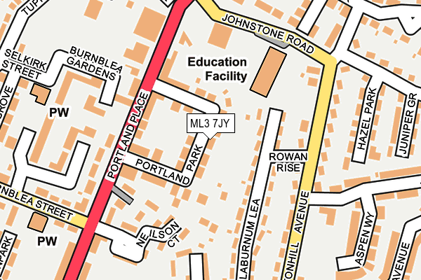 ML3 7JY map - OS OpenMap – Local (Ordnance Survey) ML3 7JY map - OS OpenMap – Local (Ordnance Survey)