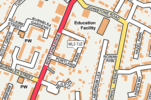 ML3 7JZ map - OS OpenMap – Local (Ordnance Survey) ML3 7JZ map - OS OpenMap – Local (Ordnance Survey)
