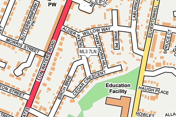 ML3 7LN map - OS OpenMap – Local (Ordnance Survey) ML3 7LN map - OS OpenMap – Local (Ordnance Survey)