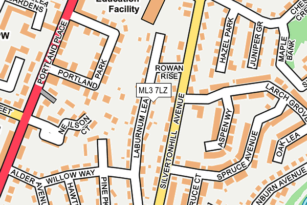 ML3 7LZ map - OS OpenMap – Local (Ordnance Survey) ML3 7LZ map - OS OpenMap – Local (Ordnance Survey)