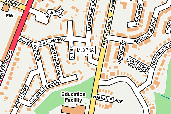 ML3 7NA map - OS OpenMap – Local (Ordnance Survey) ML3 7NA map - OS OpenMap – Local (Ordnance Survey)