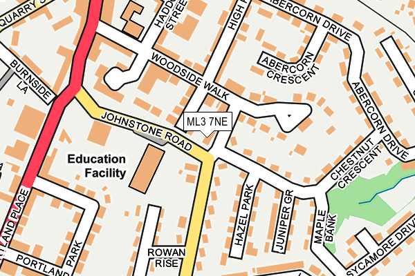 ML3 7NE map - OS OpenMap – Local (Ordnance Survey) ML3 7NE map - OS OpenMap – Local (Ordnance Survey)