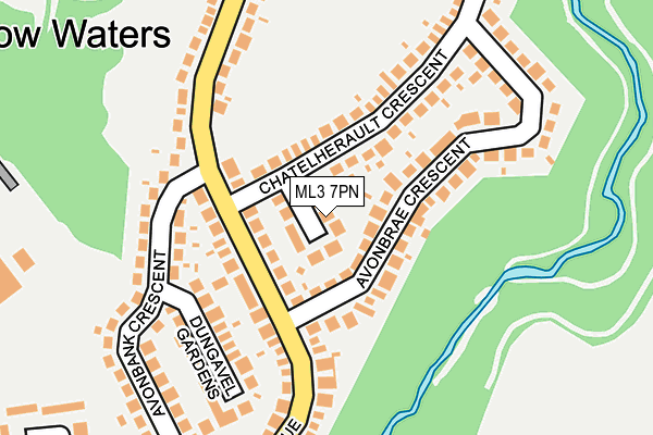 ML3 7PN map - OS OpenMap – Local (Ordnance Survey) ML3 7PN map - OS OpenMap – Local (Ordnance Survey)