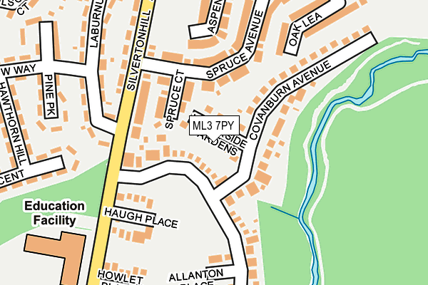 ML3 7PY map - OS OpenMap – Local (Ordnance Survey) ML3 7PY map - OS OpenMap – Local (Ordnance Survey)