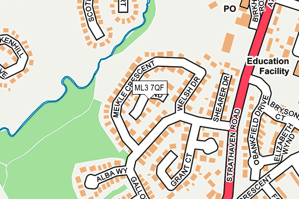 ML3 7QF map - OS OpenMap – Local (Ordnance Survey) ML3 7QF map - OS OpenMap – Local (Ordnance Survey)