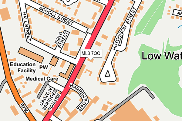 ML3 7QQ map - OS OpenMap – Local (Ordnance Survey) ML3 7QQ map - OS OpenMap – Local (Ordnance Survey)