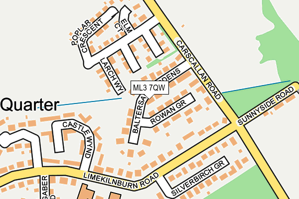 ML3 7QW map - OS OpenMap – Local (Ordnance Survey) ML3 7QW map - OS OpenMap – Local (Ordnance Survey)