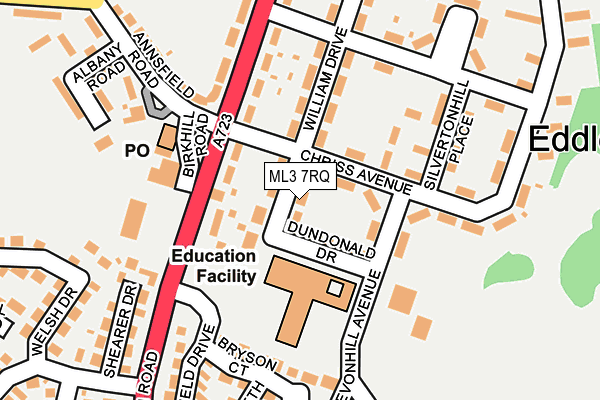 ML3 7RQ map - OS OpenMap – Local (Ordnance Survey) ML3 7RQ map - OS OpenMap – Local (Ordnance Survey)