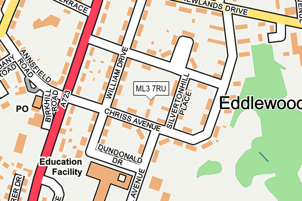 ML3 7RU map - OS OpenMap – Local (Ordnance Survey) ML3 7RU map - OS OpenMap – Local (Ordnance Survey)