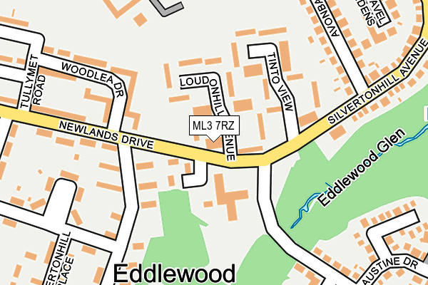 ML3 7RZ map - OS OpenMap – Local (Ordnance Survey) ML3 7RZ map - OS OpenMap – Local (Ordnance Survey)