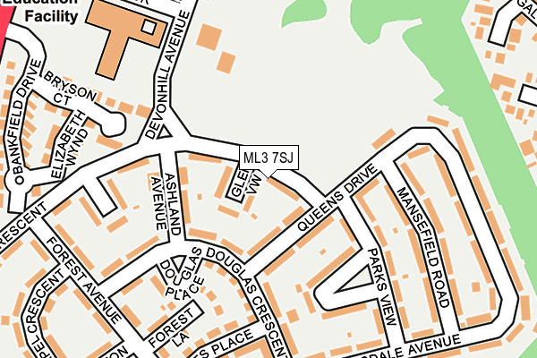 ML3 7SJ map - OS OpenMap – Local (Ordnance Survey) ML3 7SJ map - OS OpenMap – Local (Ordnance Survey)