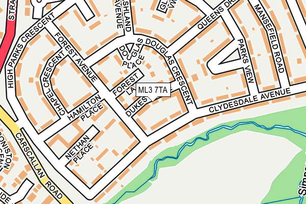 ML3 7TA map - OS OpenMap – Local (Ordnance Survey) ML3 7TA map - OS OpenMap – Local (Ordnance Survey)