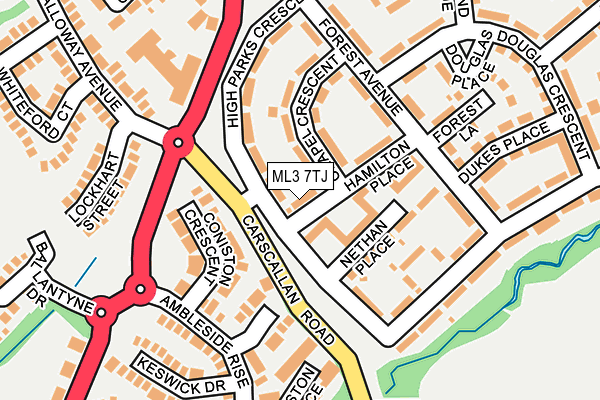 ML3 7TJ map - OS OpenMap – Local (Ordnance Survey) ML3 7TJ map - OS OpenMap – Local (Ordnance Survey)