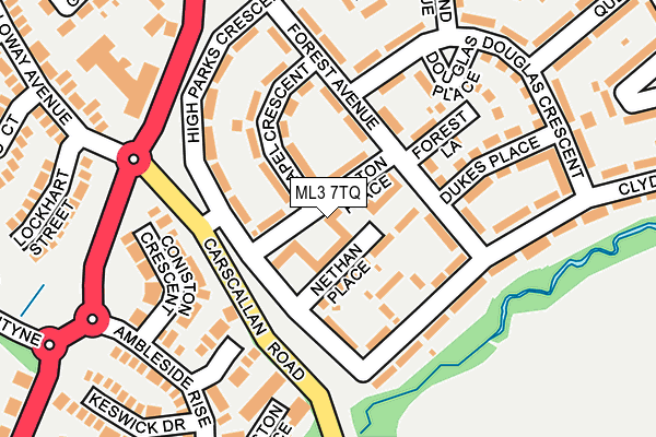 ML3 7TQ map - OS OpenMap – Local (Ordnance Survey) ML3 7TQ map - OS OpenMap – Local (Ordnance Survey)