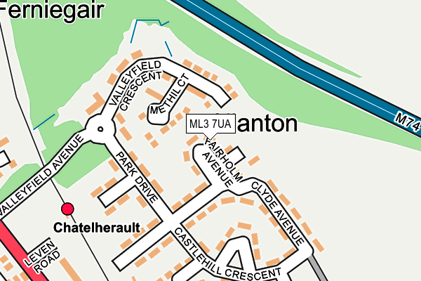ML3 7UA map - OS OpenMap – Local (Ordnance Survey) ML3 7UA map - OS OpenMap – Local (Ordnance Survey)