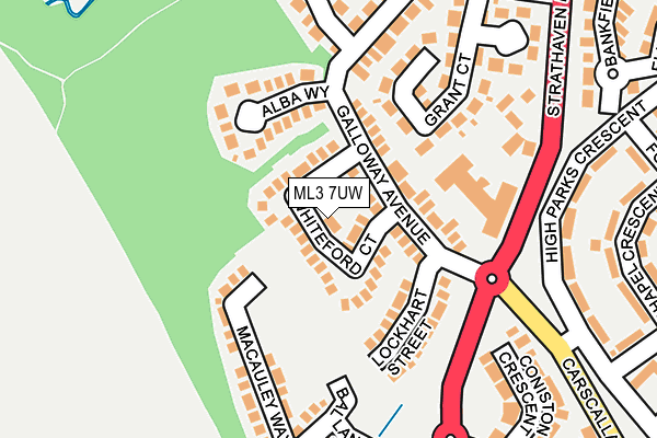 ML3 7UW map - OS OpenMap – Local (Ordnance Survey) ML3 7UW map - OS OpenMap – Local (Ordnance Survey)