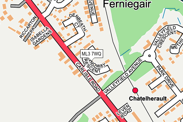 ML3 7WQ map - OS OpenMap – Local (Ordnance Survey) ML3 7WQ map - OS OpenMap – Local (Ordnance Survey)