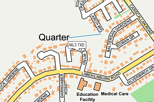 ML3 7XD map - OS OpenMap – Local (Ordnance Survey) ML3 7XD map - OS OpenMap – Local (Ordnance Survey)