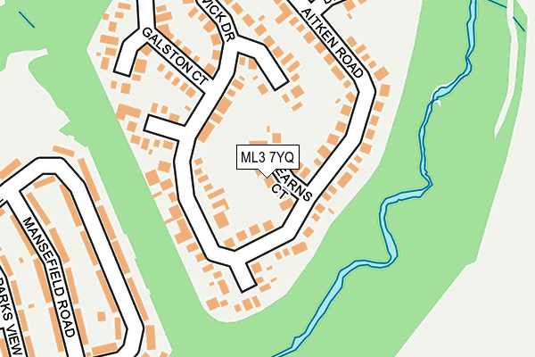 ML3 7YQ map - OS OpenMap – Local (Ordnance Survey) ML3 7YQ map - OS OpenMap – Local (Ordnance Survey)