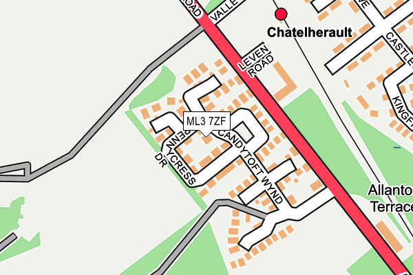 ML3 7ZF map - OS OpenMap – Local (Ordnance Survey) ML3 7ZF map - OS OpenMap – Local (Ordnance Survey)