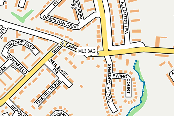ML3 8AG map - OS OpenMap – Local (Ordnance Survey) ML3 8AG map - OS OpenMap – Local (Ordnance Survey)