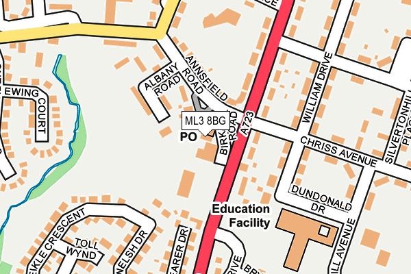 ML3 8BG map - OS OpenMap – Local (Ordnance Survey) ML3 8BG map - OS OpenMap – Local (Ordnance Survey)
