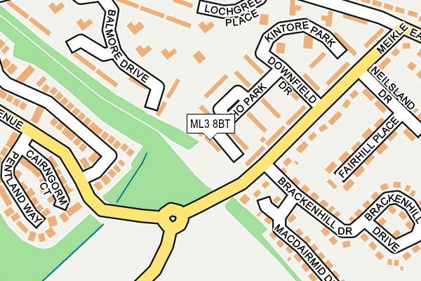 ML3 8BT map - OS OpenMap – Local (Ordnance Survey) ML3 8BT map - OS OpenMap – Local (Ordnance Survey)
