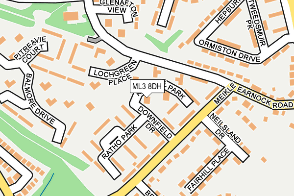 ML3 8DH map - OS OpenMap – Local (Ordnance Survey) ML3 8DH map - OS OpenMap – Local (Ordnance Survey)