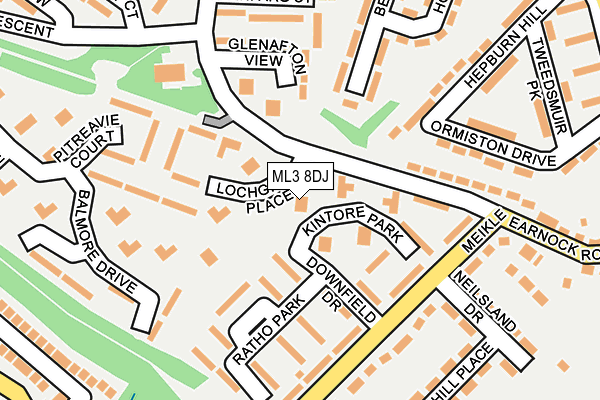 ML3 8DJ map - OS OpenMap – Local (Ordnance Survey) ML3 8DJ map - OS OpenMap – Local (Ordnance Survey)