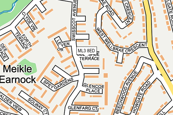 ML3 8ED map - OS OpenMap – Local (Ordnance Survey) ML3 8ED map - OS OpenMap – Local (Ordnance Survey)