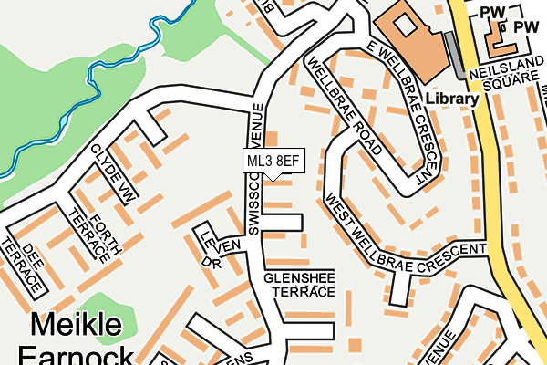 ML3 8EF map - OS OpenMap – Local (Ordnance Survey)