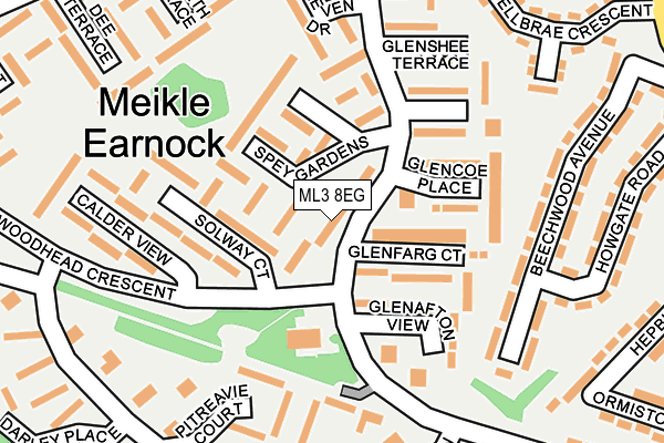 ML3 8EG map - OS OpenMap – Local (Ordnance Survey) ML3 8EG map - OS OpenMap – Local (Ordnance Survey)