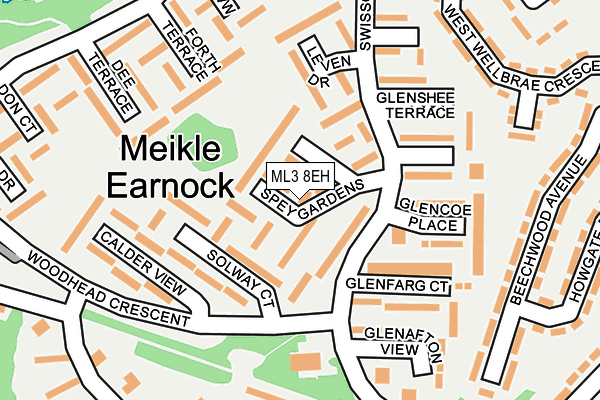 ML3 8EH map - OS OpenMap – Local (Ordnance Survey) ML3 8EH map - OS OpenMap – Local (Ordnance Survey)