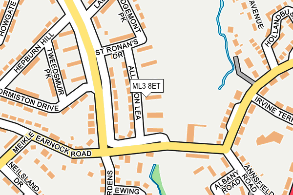 ML3 8ET map - OS OpenMap – Local (Ordnance Survey) ML3 8ET map - OS OpenMap – Local (Ordnance Survey)