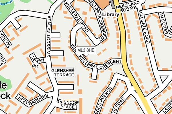 ML3 8HE map - OS OpenMap – Local (Ordnance Survey) ML3 8HE map - OS OpenMap – Local (Ordnance Survey)