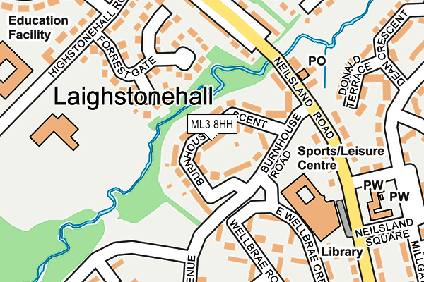 ML3 8HH map - OS OpenMap – Local (Ordnance Survey) ML3 8HH map - OS OpenMap – Local (Ordnance Survey)