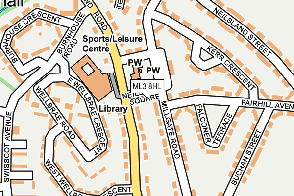 ML3 8HL map - OS OpenMap – Local (Ordnance Survey) ML3 8HL map - OS OpenMap – Local (Ordnance Survey)