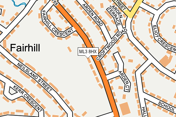 ML3 8HX map - OS OpenMap – Local (Ordnance Survey) ML3 8HX map - OS OpenMap – Local (Ordnance Survey)