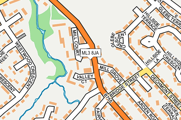 ML3 8JA map - OS OpenMap – Local (Ordnance Survey) ML3 8JA map - OS OpenMap – Local (Ordnance Survey)