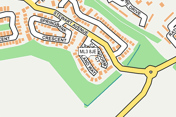 ML3 8JE map - OS OpenMap – Local (Ordnance Survey)