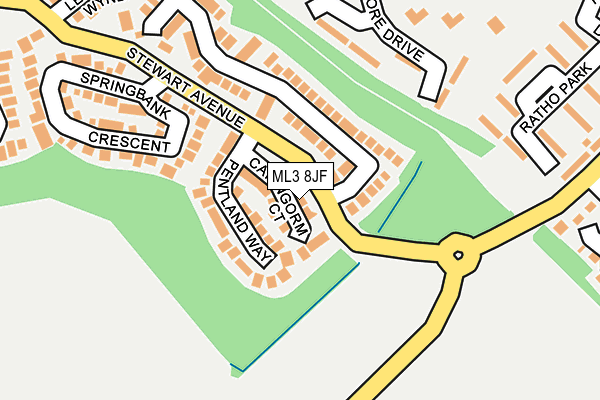 ML3 8JF map - OS OpenMap – Local (Ordnance Survey) ML3 8JF map - OS OpenMap – Local (Ordnance Survey)