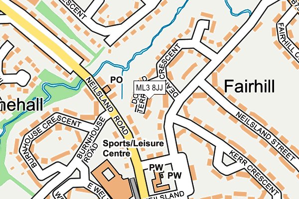 ML3 8JJ map - OS OpenMap – Local (Ordnance Survey)