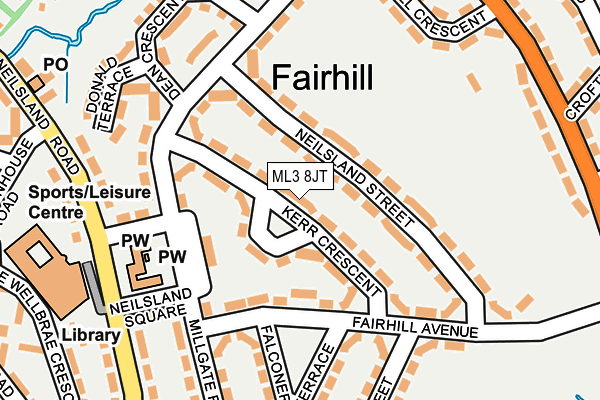 ML3 8JT map - OS OpenMap – Local (Ordnance Survey) ML3 8JT map - OS OpenMap – Local (Ordnance Survey)