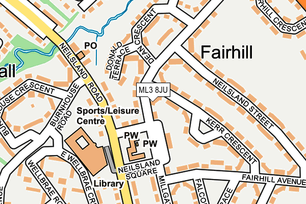 ML3 8JU map - OS OpenMap – Local (Ordnance Survey)