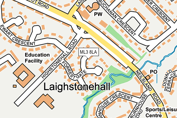 ML3 8LA map - OS OpenMap – Local (Ordnance Survey) ML3 8LA map - OS OpenMap – Local (Ordnance Survey)