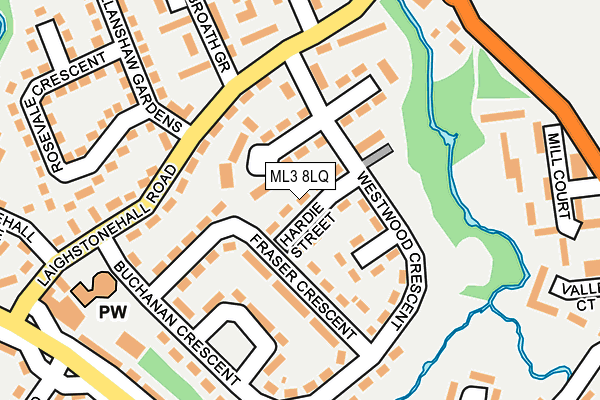 ML3 8LQ map - OS OpenMap – Local (Ordnance Survey) ML3 8LQ map - OS OpenMap – Local (Ordnance Survey)
