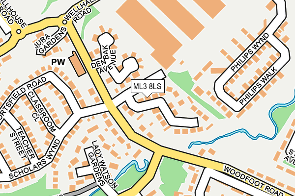 ML3 8LS map - OS OpenMap – Local (Ordnance Survey) ML3 8LS map - OS OpenMap – Local (Ordnance Survey)